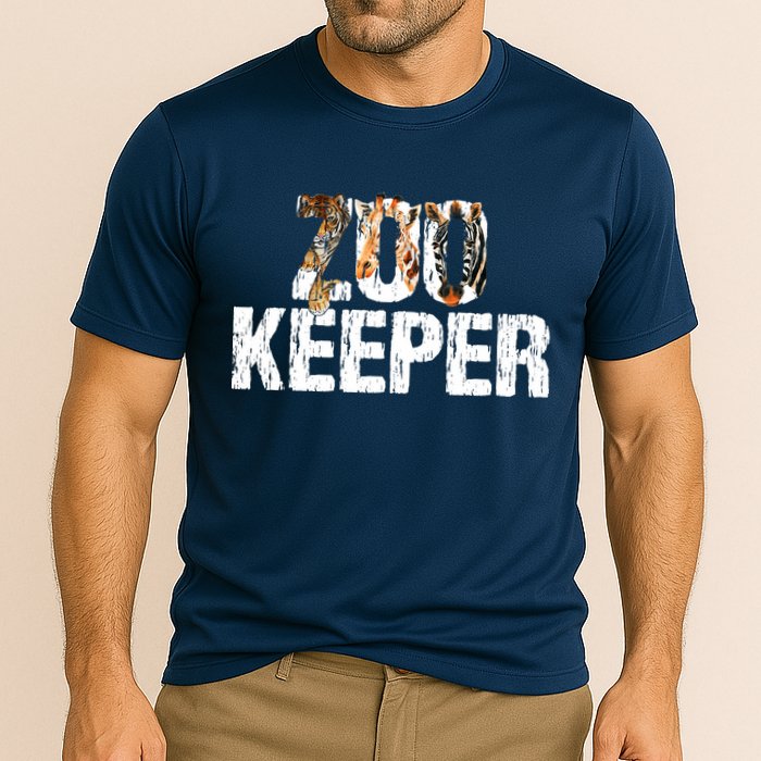 Zoo Keeper Costume Safari Wildlife Zookeeper Costume Cooling Performance Crew T-Shirt
