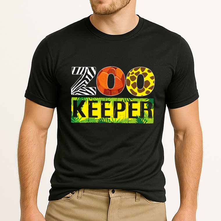 Zoo Keeper Costume Adult Halloween Party Safari Zookeeper Cooling Performance Crew T-Shirt