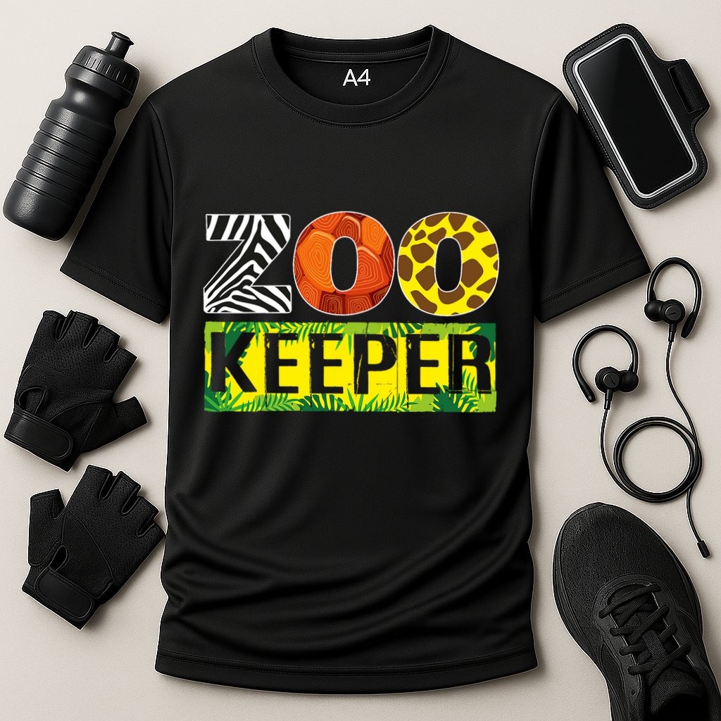 Zoo Keeper Costume Adult Halloween Party Safari Zookeeper Cooling Performance Crew T-Shirt