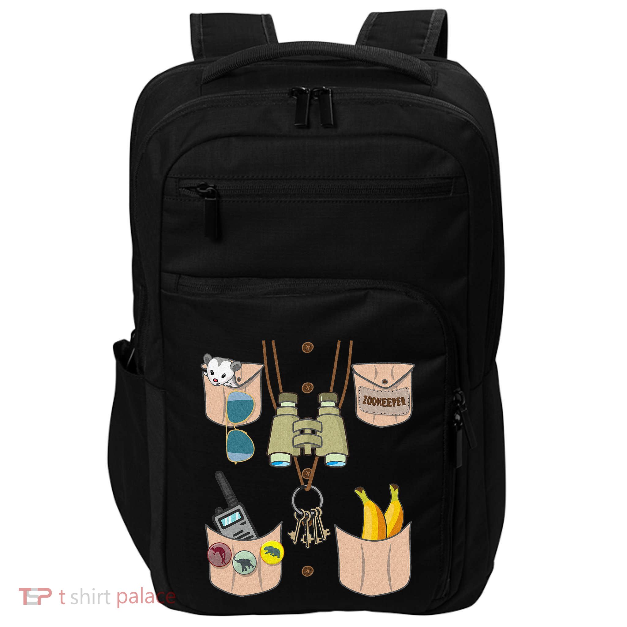 Zoo Keeper Costume Funny Halloween Zookeeper Impact Tech Backpack