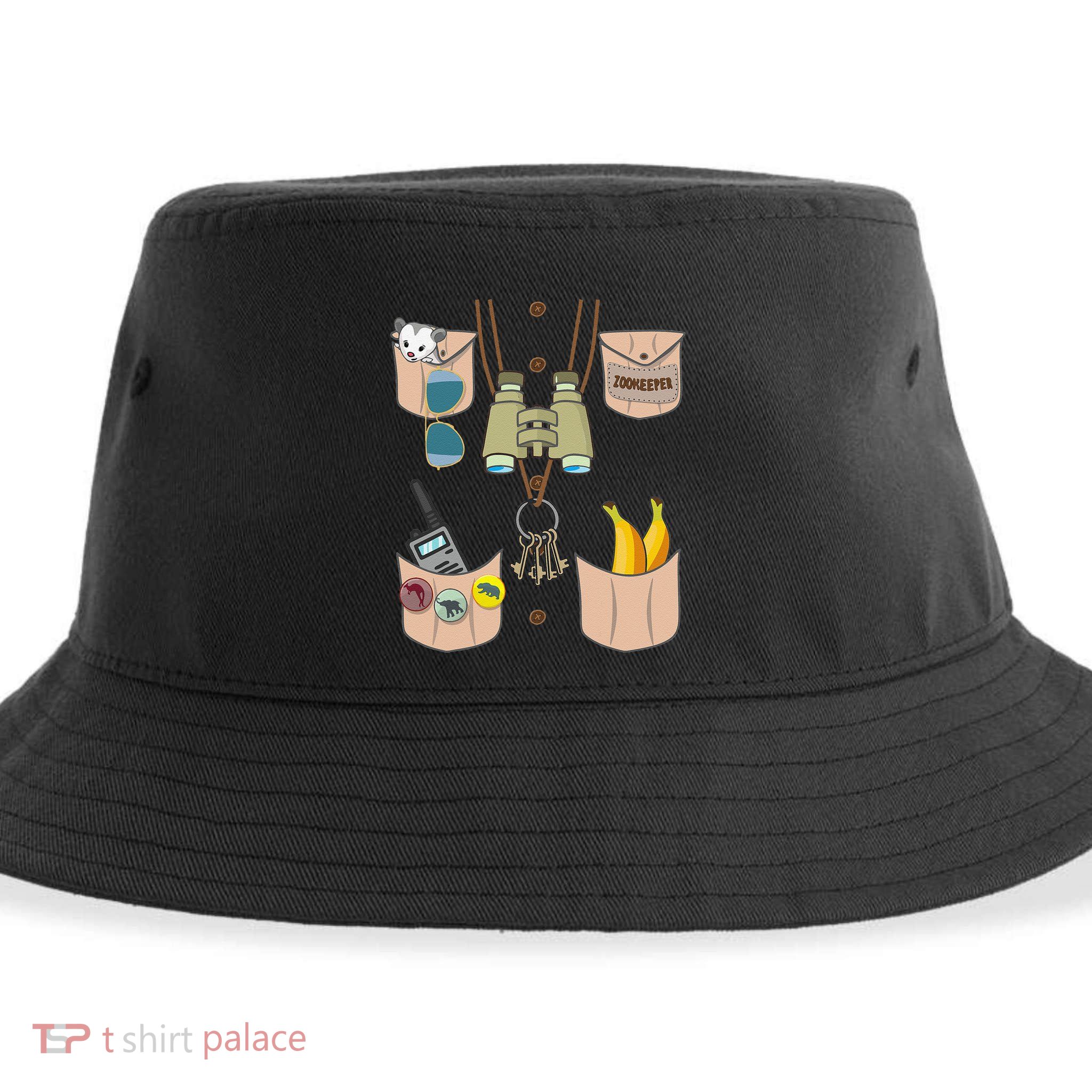 Zoo Keeper Costume Funny Halloween Zookeeper Sustainable Bucket Hat