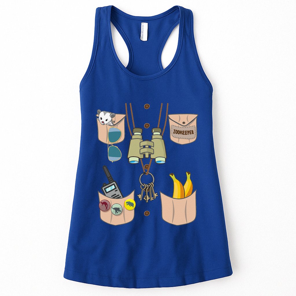 Zoo Keeper Costume Funny Halloween Zookeeper Womens Tank Top