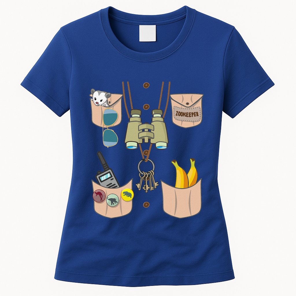 Zoo Keeper Costume Funny Halloween Zookeeper Womens T-Shirt