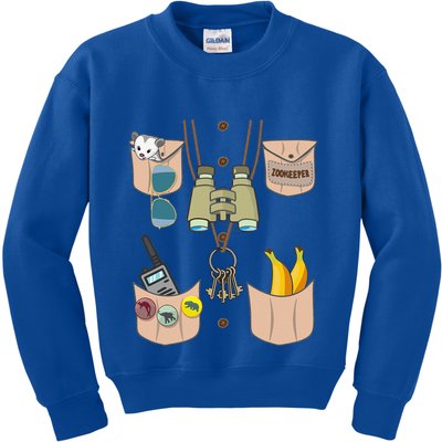 Zoo Keeper Costume Funny Halloween Zookeeper Kids Sweatshirt