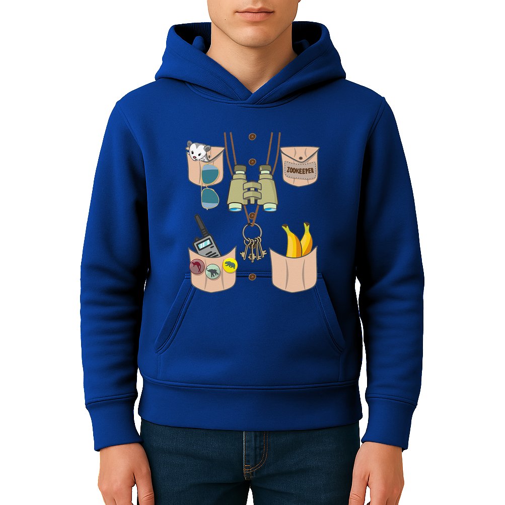 Zoo Keeper Costume Funny Halloween Zookeeper Kids Hoodie