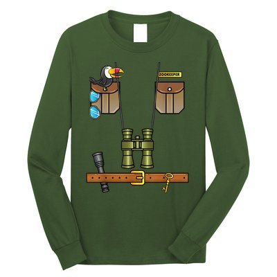 Zoo Keeper Costume Funny Safari Zookeeper Costume Halloween Long Sleeve Shirt