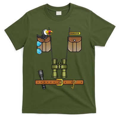 Zoo Keeper Costume Funny Safari Zookeeper Costume Halloween T-Shirt