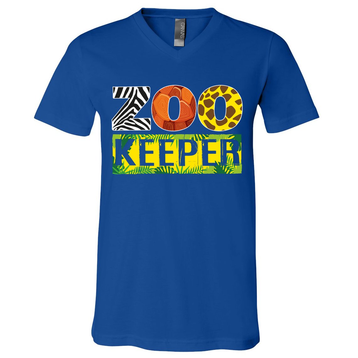 Zoo Keeper Costume Adult Halloween Party Safari Zookeeper Funny Gift V-Neck T-Shirt