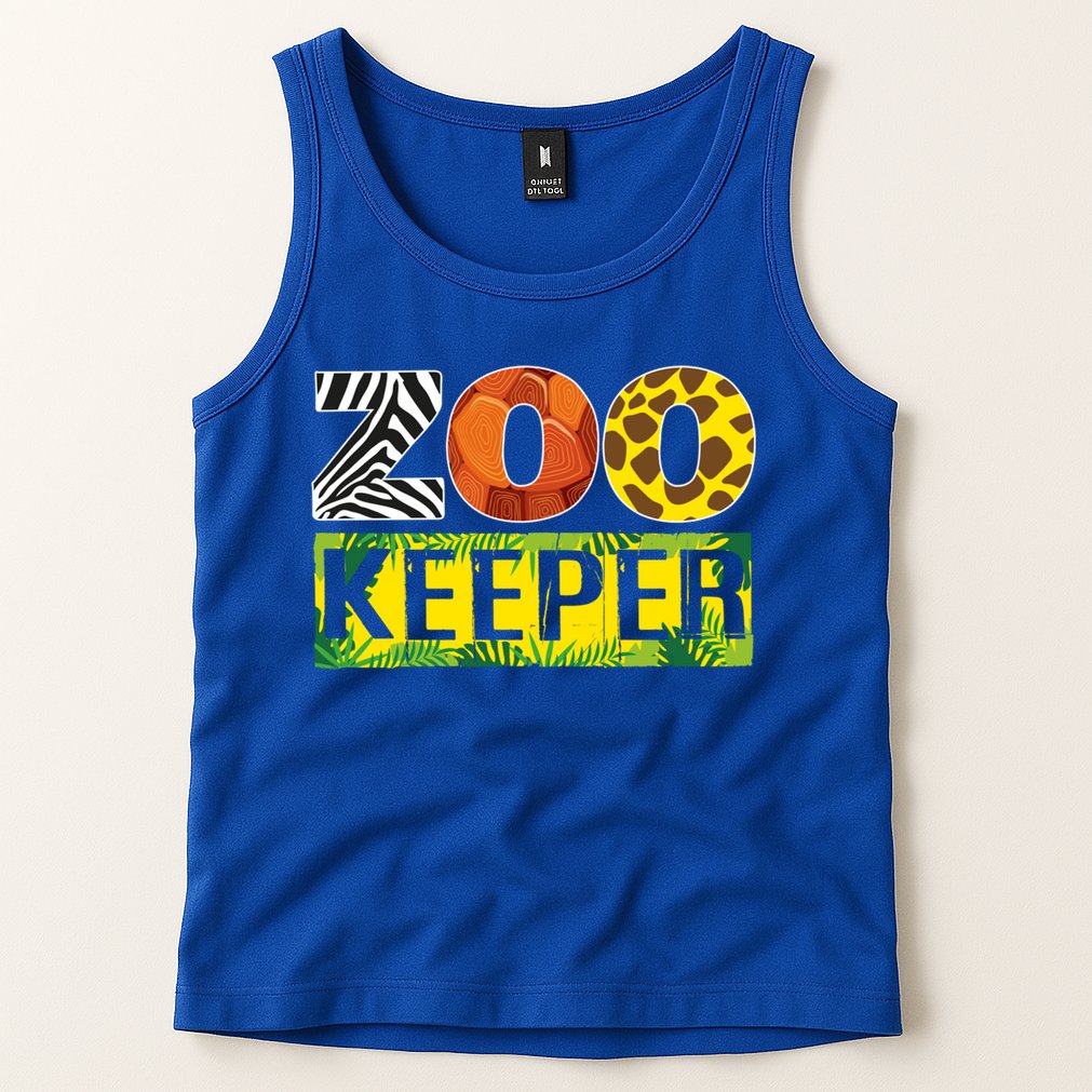Zoo Keeper Costume Adult Halloween Party Safari Zookeeper Funny Gift Tank Top
