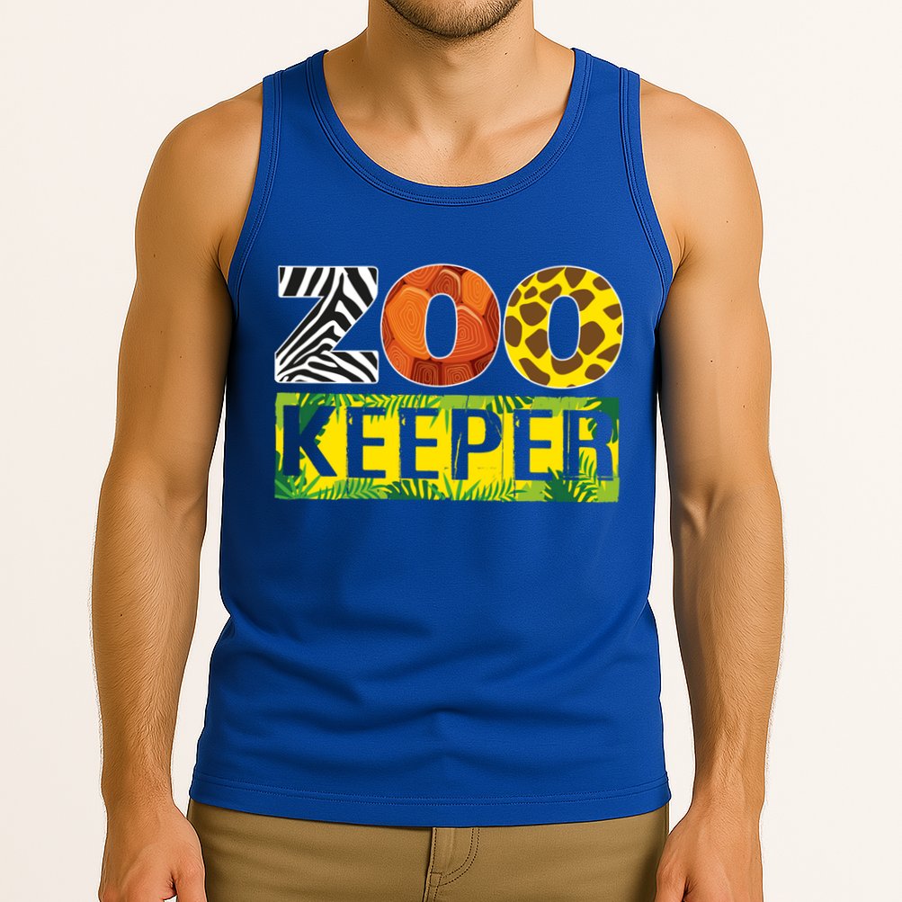 Zoo Keeper Costume Adult Halloween Party Safari Zookeeper Funny Gift Tank Top