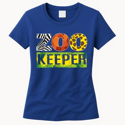 Zoo Keeper Costume Adult Halloween Party Safari Zookeeper Funny Gift Womens T-Shirt