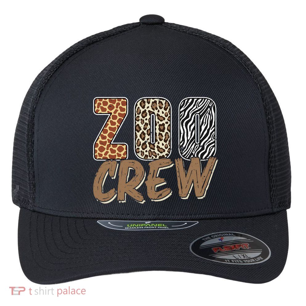 Zoo Keeper Crew Funny Gift Flexfit Unipanel Trucker Cap