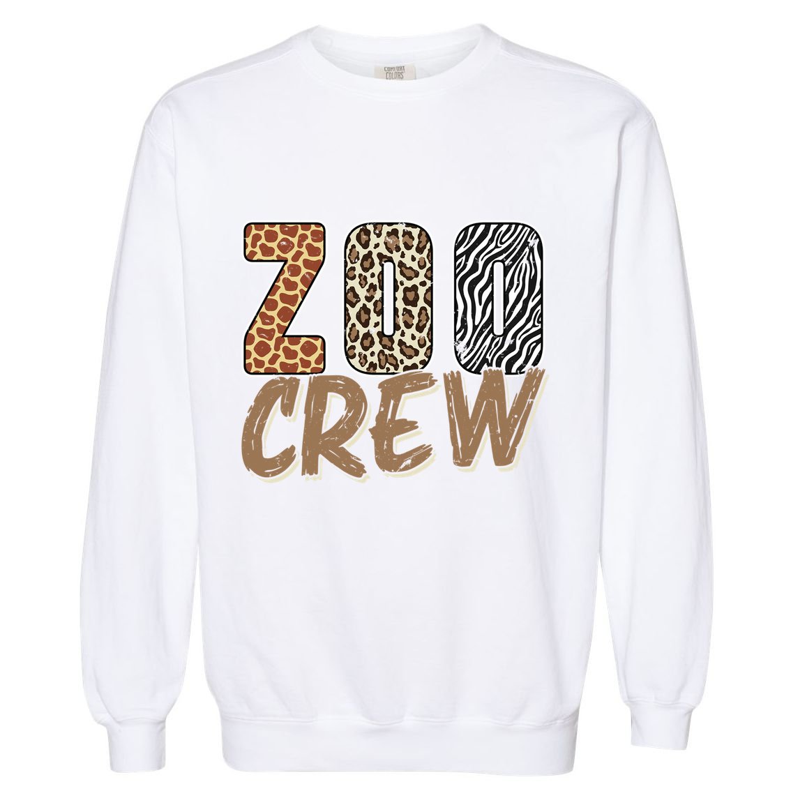 Zoo Keeper Crew Funny Gift Garment-Dyed Sweatshirt