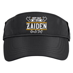 Zaiden Keep Calm And Let Zaiden Handle That Gift Adult Drive Performance Visor