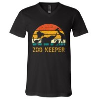 Zoo Keeper Funny Halloween Costume V-Neck T-Shirt