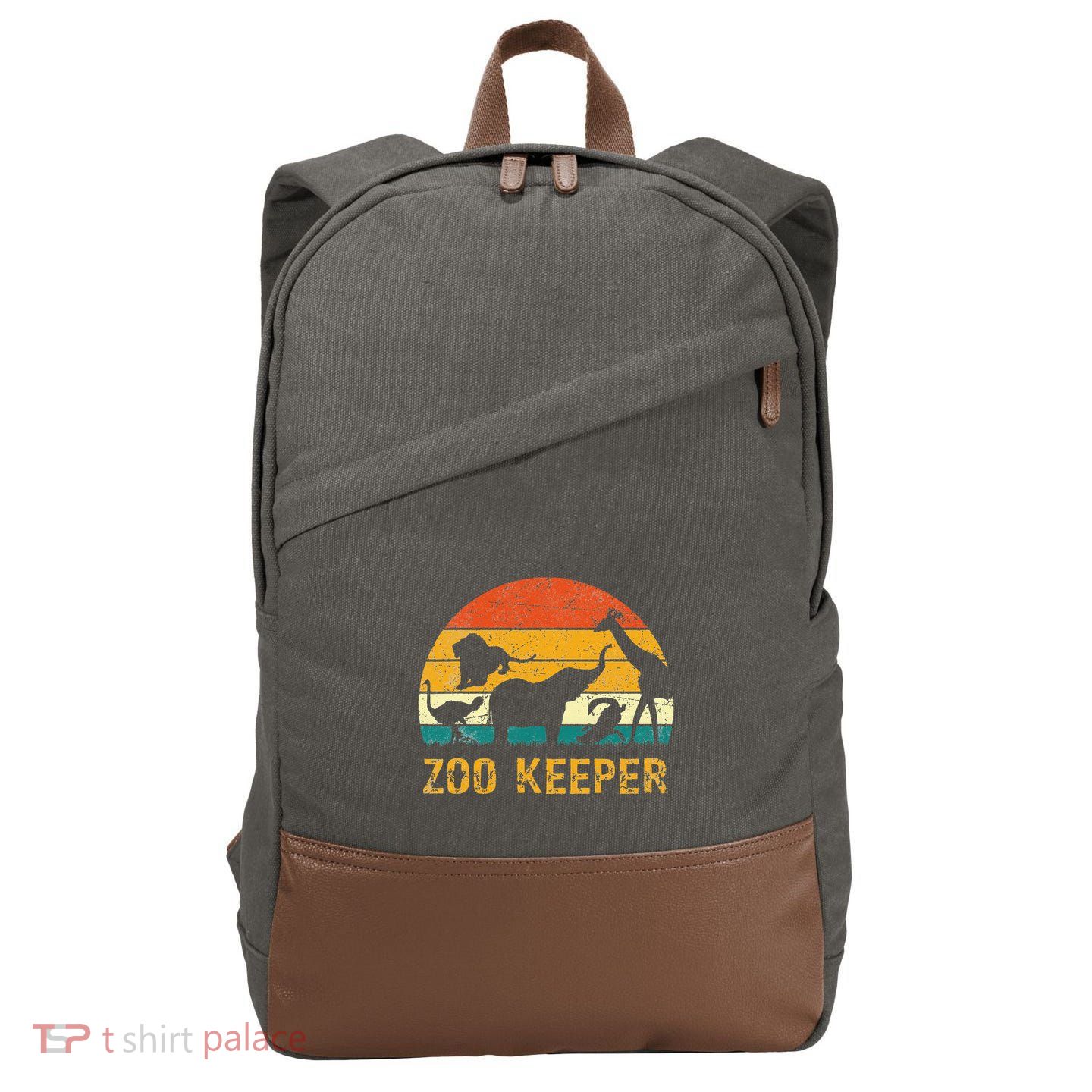 Zoo Keeper Funny Halloween Costume Cotton Canvas Backpack