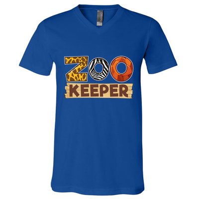 Zoo Keeper Funny African Safari Savanna Animal Costume Gift V-Neck T-Shirt