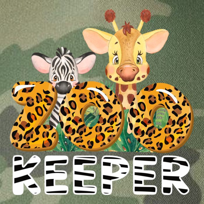 Zoo Keeper Funny Jungle Safari Wild Print Savanna Matching Cute Gift Legacy Tie Dye Trucker Hat