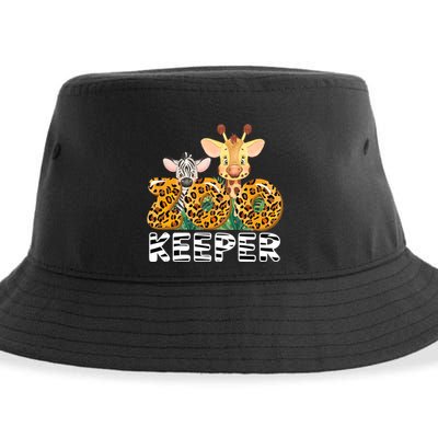 Zoo Keeper Funny Jungle Safari Wild Print Savanna Matching Cute Gift Sustainable Bucket Hat