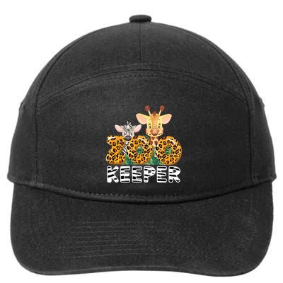 Zoo Keeper Funny Jungle Safari Wild Print Savanna Matching Cute Gift 7-Panel Snapback Hat