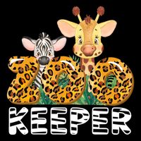 Zoo Keeper Funny Jungle Safari Wild Print Savanna Matching Cute Gift 7-Panel Snapback Hat