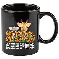 Zoo Keeper Funny Jungle Safari Wild Print Savanna Matching Cute Gift 11oz C Handle Ceramic Mug