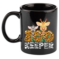 Zoo Keeper Funny Jungle Safari Wild Print Savanna Matching Cute Gift 11oz C Handle Ceramic Mug