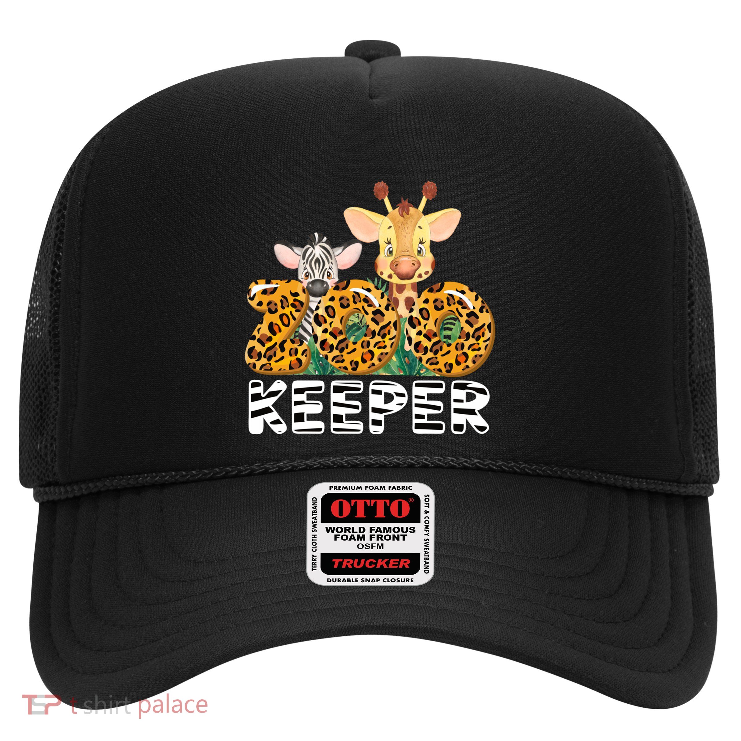 Zoo Keeper Funny Jungle Safari Wild Print Savanna Matching Cute Gift Trucker Hat