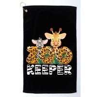 Zoo Keeper Funny Jungle Safari Wild Print Savanna Matching Cute Gift Golf Towel