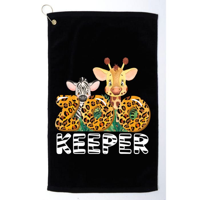 Zoo Keeper Funny Jungle Safari Wild Print Savanna Matching Cute Gift Golf Towel