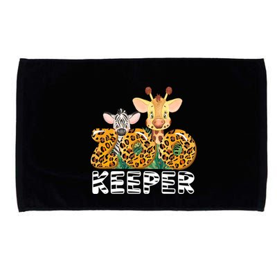 Zoo Keeper Funny Jungle Safari Wild Print Savanna Matching Cute Gift Microfiber Hand Towel