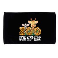 Zoo Keeper Funny Jungle Safari Wild Print Savanna Matching Cute Gift Microfiber Hand Towel