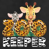 Zoo Keeper Funny Jungle Safari Wild Print Savanna Matching Cute Gift Microfiber Hand Towel
