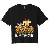Zoo Keeper Funny Jungle Safari Wild Print Savanna Matching Cute Gift Crop Top