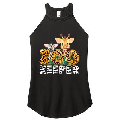 Zoo Keeper Funny Jungle Safari Wild Print Savanna Matching Cute Gift Women's Perfect Tri Rocker Tank