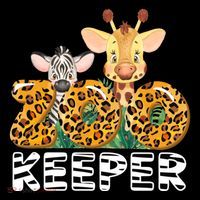 Zoo Keeper Funny Jungle Safari Wild Print Savanna Matching Cute Gift Wool Snapback Cap