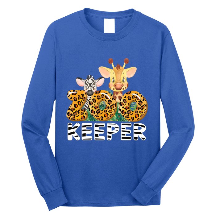 Zoo Keeper Funny Jungle Safari Wild Print Savanna Matching Cute Gift Long Sleeve Shirt
