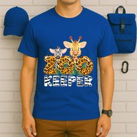 Zoo Keeper Funny Jungle Safari Wild Print Savanna Matching Cute Gift T-Shirt
