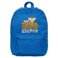 Zoo Keeper Funny Jungle Safari Wild Print Savanna Matching Cute Gift 16 in Basic Backpack