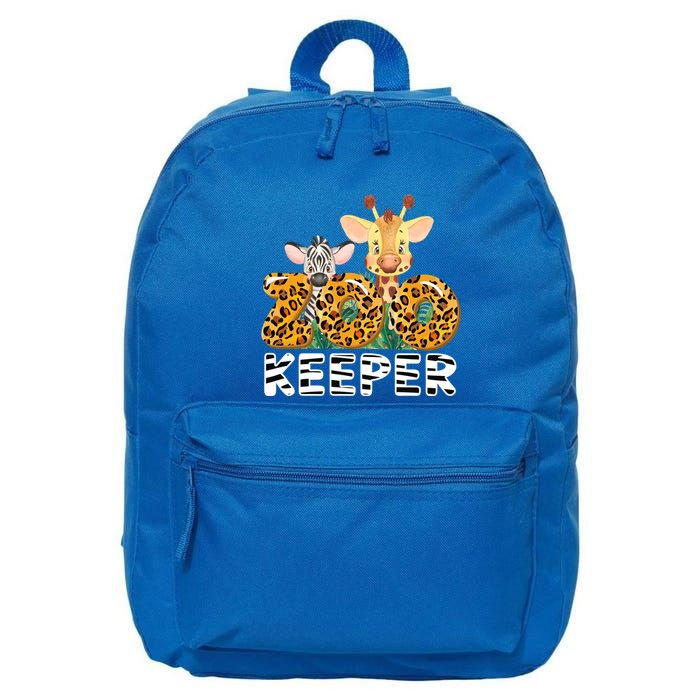 Zoo Keeper Funny Jungle Safari Wild Print Savanna Matching Cute Gift 16 in Basic Backpack