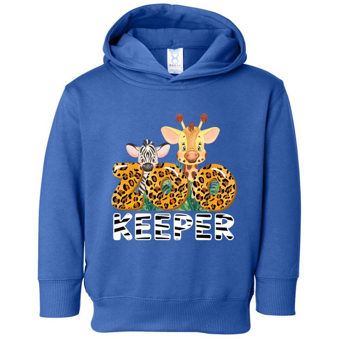 Zoo Keeper Funny Jungle Safari Wild Print Savanna Matching Cute Gift Toddler Hoodie