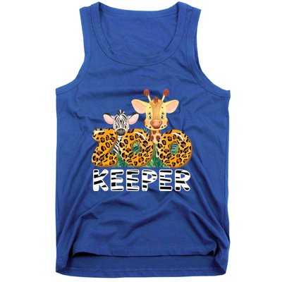 Zoo Keeper Funny Jungle Safari Wild Print Savanna Matching Cute Gift Tank Top