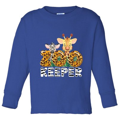 Zoo Keeper Funny Jungle Safari Wild Print Savanna Matching Cute Gift Toddler Long Sleeve Shirt