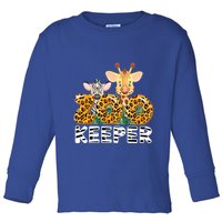 Zoo Keeper Funny Jungle Safari Wild Print Savanna Matching Cute Gift Toddler Long Sleeve Shirt