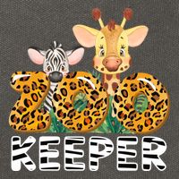 Zoo Keeper Funny Jungle Safari Wild Print Savanna Matching Cute Gift Cotton Canvas Backpack