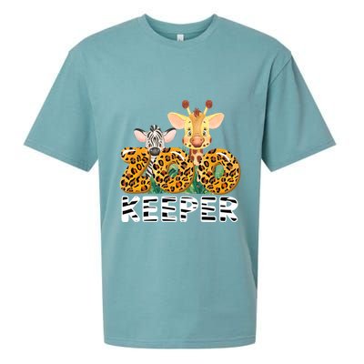 Zoo Keeper Funny Jungle Safari Wild Print Savanna Matching Cute Gift Sueded Cloud Jersey T-Shirt
