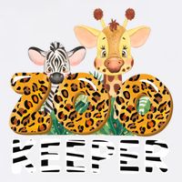 Zoo Keeper Funny Jungle Safari Wild Print Savanna Matching Cute Gift Garment-Dyed Sweatshirt