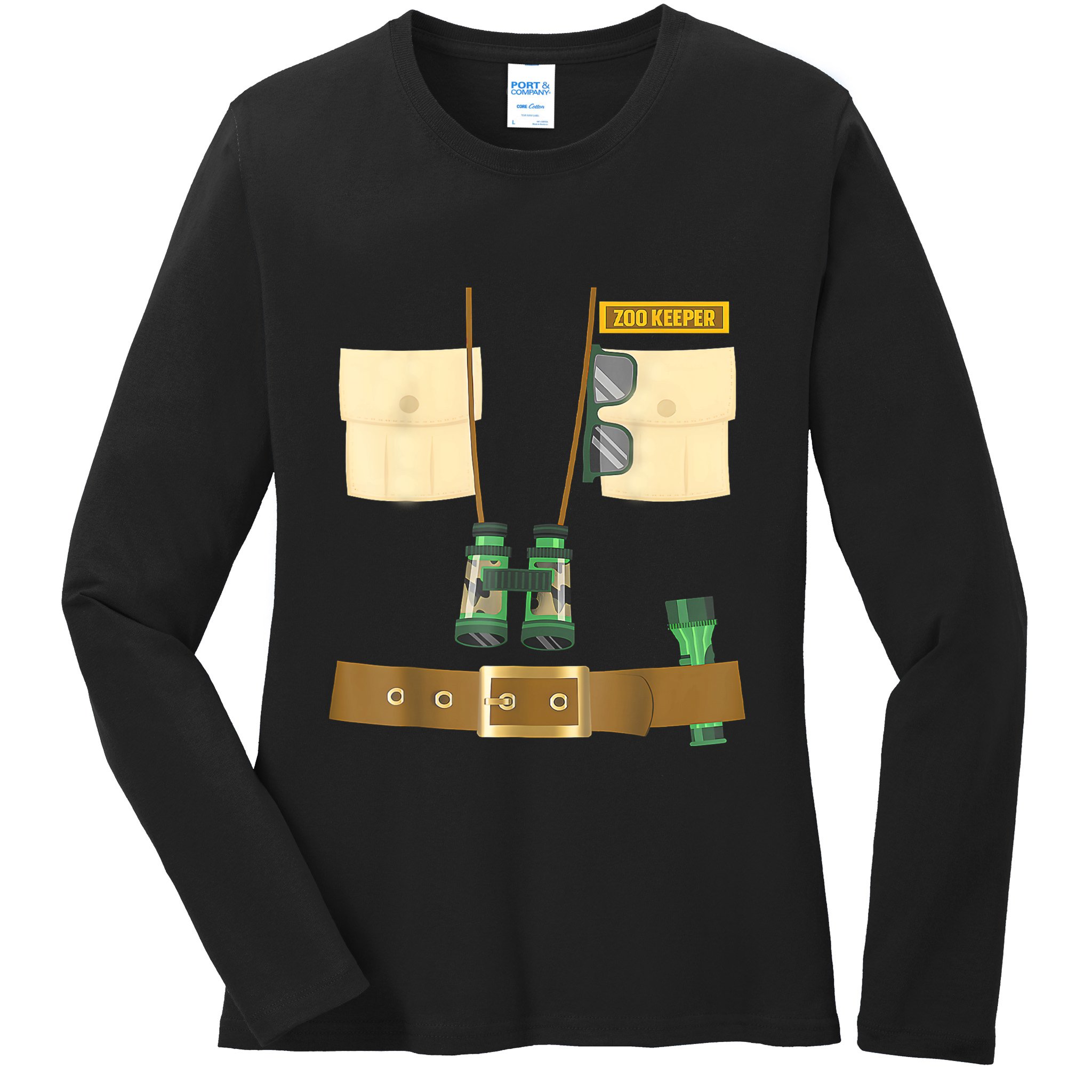 Zoo Keeper Funny Halloween Costume Kids Gifts Ladies Long Sleeve Shirt