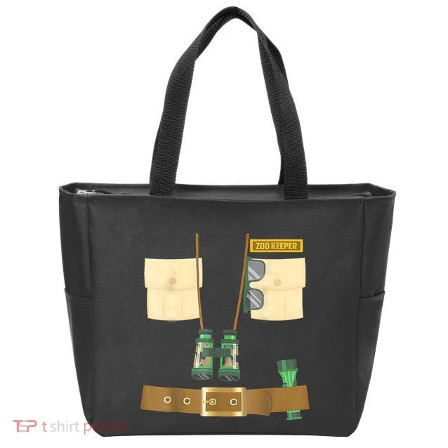 Zoo Keeper Funny Halloween Costume Kids Gifts Zip Tote Bag