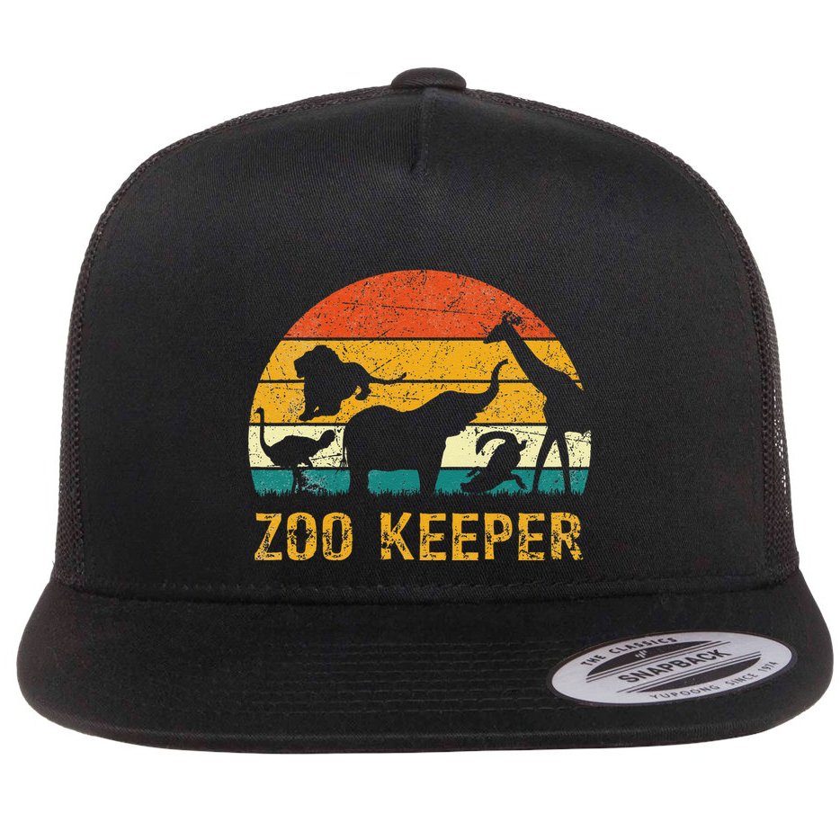 Zoo Keeper Funny Halloween Costume Flat Bill Trucker Hat
